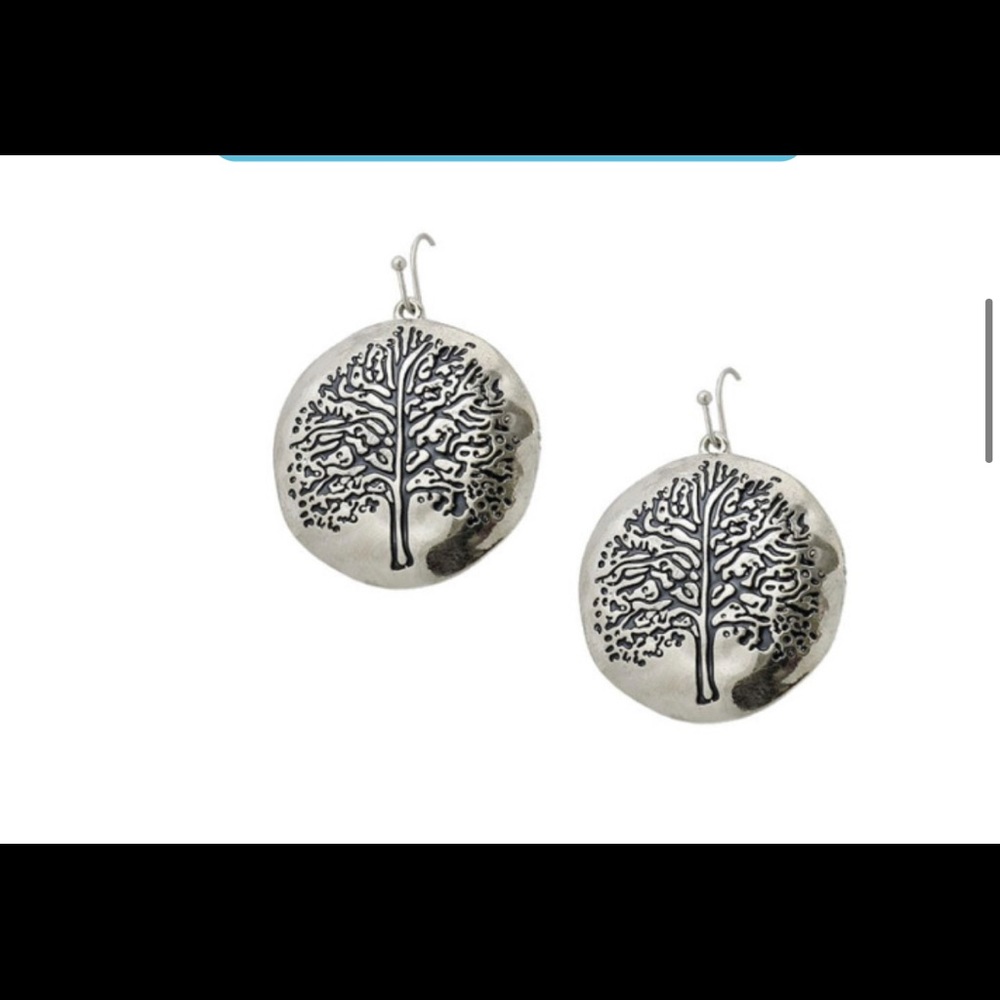 Tree Stamped Earrings